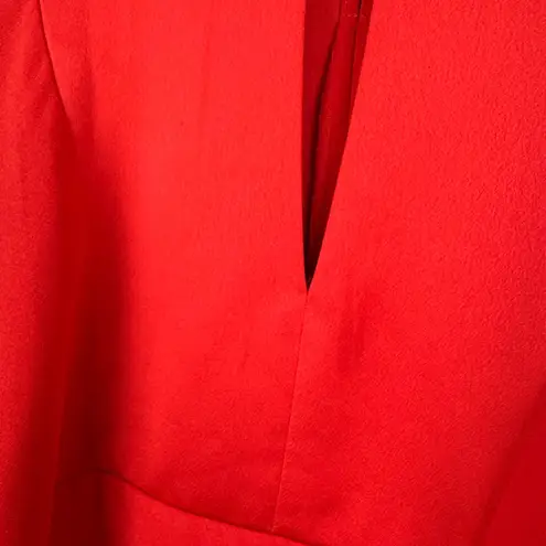 J.Crew Red Blouse Large Long Sleeve Keyhole Office Holiday Workwear Romantic