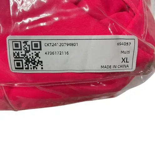 Popvil Multicolored Bandage Design No Vacation One Piece Swimsuit Size XL NWT Pink