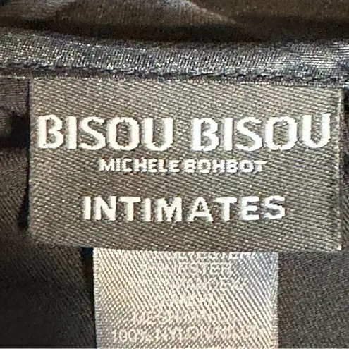 Bisou Bisou  Intimates Black v - Neck Top with Sheer Details Sz Large