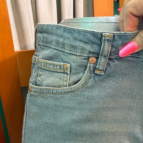 Serra  Light Blue  slit Flare bottom Jeans