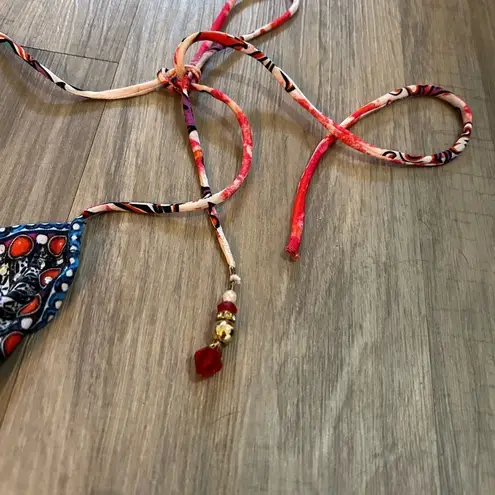 Dia Collections High Low Gem Top Deep V Tie Neck Dress Pink Size undefined