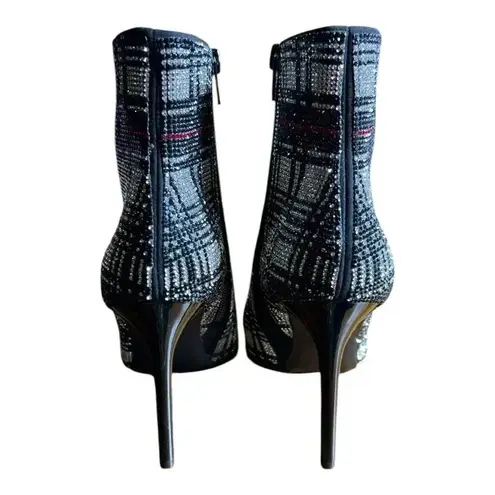 INC International Concepts Reisa Plaid Bling Stiletto Ankle Bootie. NWT & box