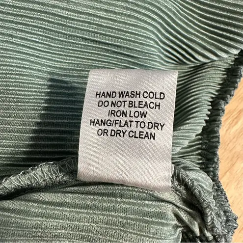 Oddy Sage Green Plisse Sleeveless Jumpsuit size 2X Belted NWT