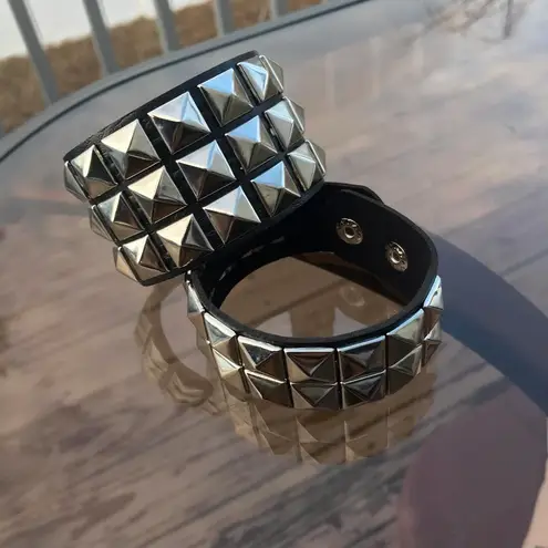 2 PCs Punk PU leather studded Bracelets