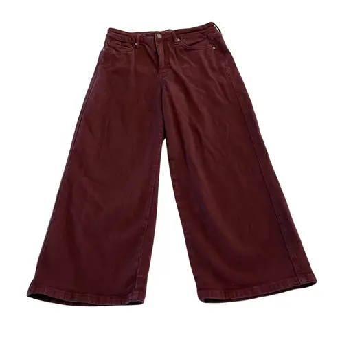 Judy Blue  High Waist Tummy Control Garment Dyed Wide Leg‎ Crop Jeans size 7/ 28