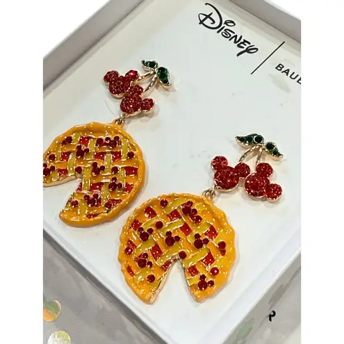 NIB Disney x Baublebar Cherry Pie Earrings Mickey Mouse Hidden Gems 2024 Fall Silver