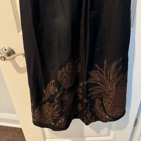 NWT Dorothee Schumacher Black & Brown Luxury Exquisite Maxi Linen Skirt | XS