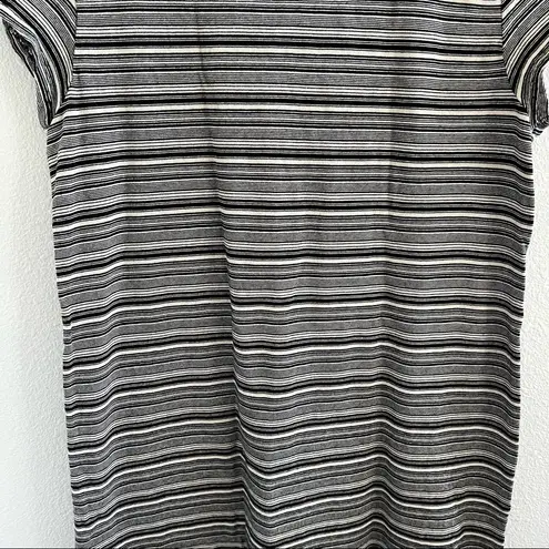 Loft Ann Taylor  Cotton Dark Stripe T-Shirt Dress Large