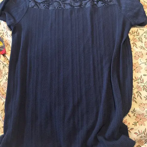 Staccato Blue lace cap sleeve