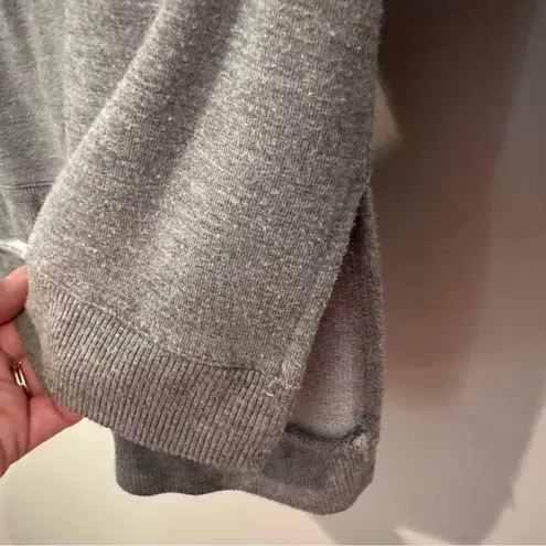 Marled Comfy Cozy Long Sleeve Split Hem Love Sweatshirt Women's Medium Gray