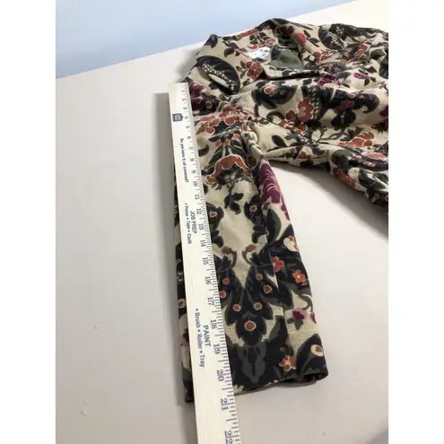 ATL Studio Brown Paisly 6 Jacket without Removable Faux Fur Trim Office Siren