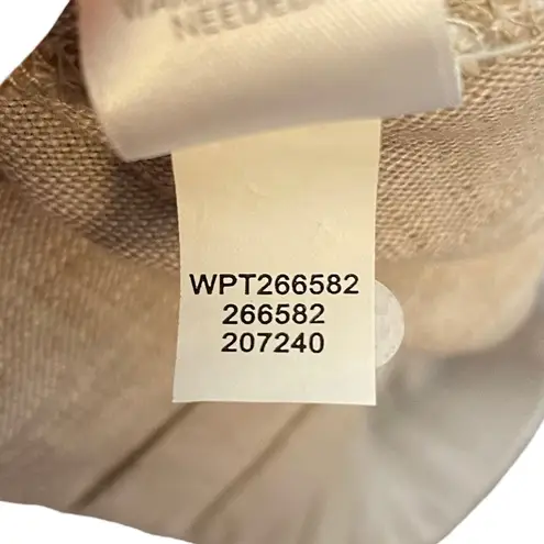 Pure Jill Linen Trapunto Cropped Pull On Pants Light Sable Womens Size Large P Brown