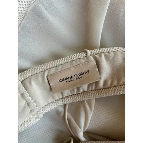 Adriana Degreas Vintage Lily Solid Applique Skirt Top SET Beige Womens Size Medi Tan Size M