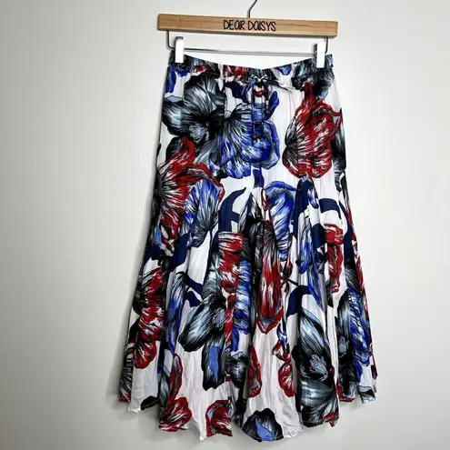 Westport Floral Patterned Ruffle Midi Skirt