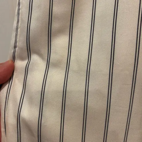 Jenni Kayne $295 Bianca Pants Cream With Navy Stripe Womens Size XL