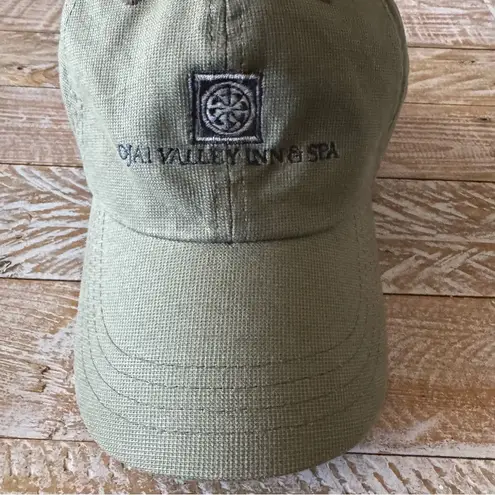 🧢Ojai Valley Inn & Spa Luxury Baseball Hat🧢 Imperial Adjustable Velcro 💯 cotton Green