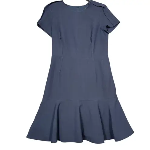 Banana Republic  Navy Ruffle Hem Sheath Dress Size 10
