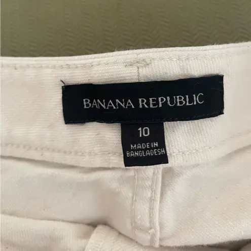 Banana Republic  White Denim Skirt