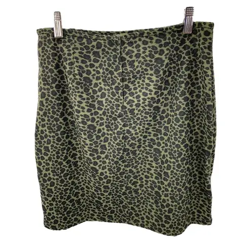 Jalate Women 2PC Animal Print Green Skirt Suit 9 Juniors Career Business Church Size undefined