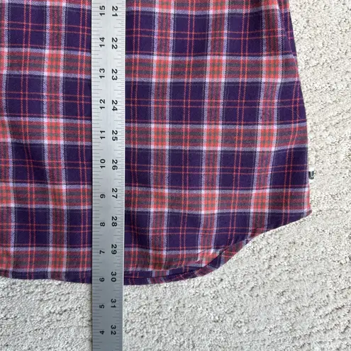 Burton Women's Dry Ride Large Long Sleeve Plaid Flannel Shacket Pockets