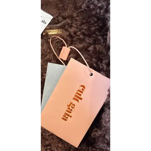 Cult Gaia Mercia Reversible Jacket in Java Brown 2 New Womens Faux Fur Coat