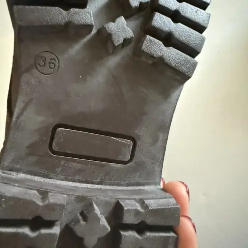 Bueno NWOB Stella Brown Nubuck Combat Boots Calf High Fleece Lined Comfort Sz 36