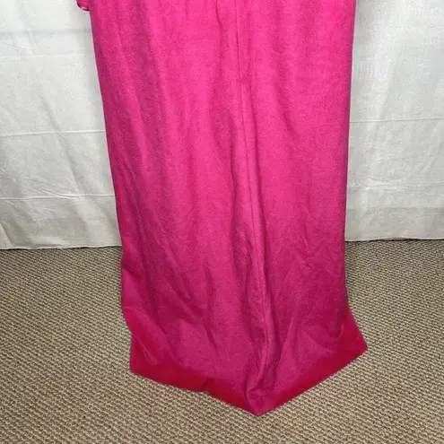 Vintage Evelyn Pearson Hot Pink Velour Long Sleeve Full Zip Robe Size L Size L