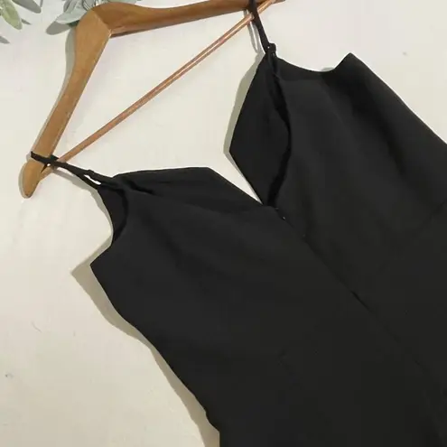 Bardot Kristen Peplum Cocktail Classic Black Spaghetti Strap Dress 12