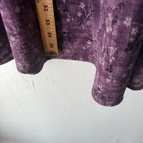 Moving Bleu Vintage Y2k Purp Floral Maxi Skirt XL Flowy Whimsigoth Fairy Grunge Purple