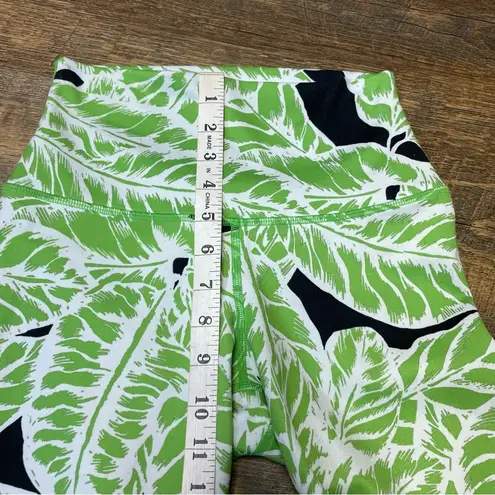 Alo Yoga  Leggings Womens XS High Waist Capri Green Palm Springs Print Pants