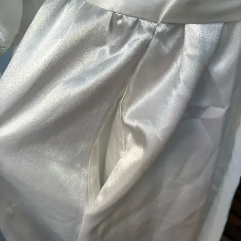 Oscar de la Renta Pink Label Satin and Crepe Peignoir, Robe, Lingerie, Sz M