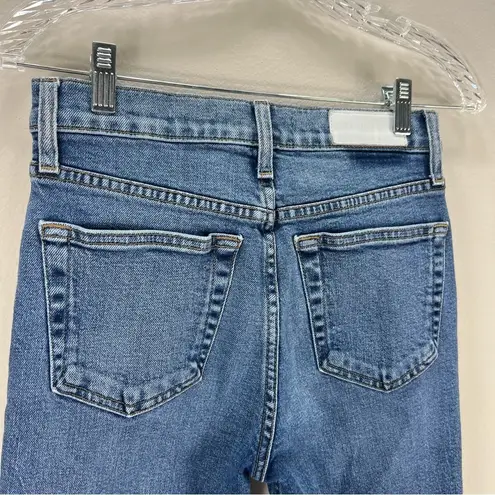 RE/DONE  | High Rise Ankle Crop Jeans -
Mid 80's Stretch Wash Size 27