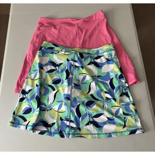 Habitat Escape by Skirt Skort LOT of TWO Womens Medium Pink Blue Coastal Beach