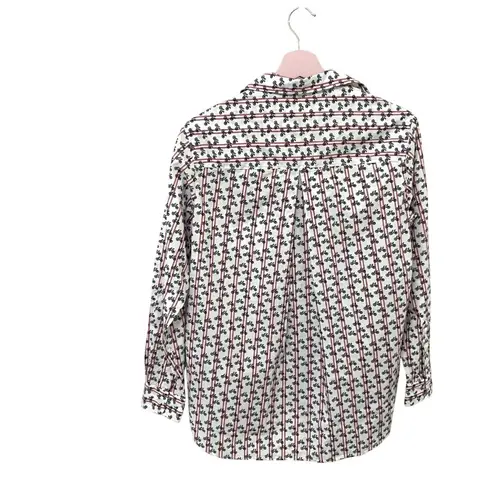 NWT Frank & Eileen Grayson The Hero Button Down Bicycle Print Shirt Size 1 White