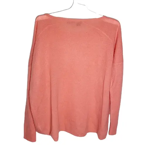 360 Cashmere  neon pinky coral Crewneck slouchy sweater size M