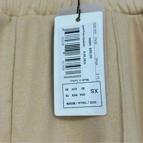 NWT Nocturne Women’s Tapered Jogger Pants XS Beige $95 Retail Yellow