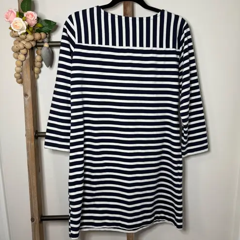 Free Assembly 3/4 Sleeve Tunic Striped Size Medium Black