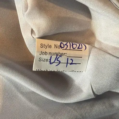 Women’s 2 Piece Set Gray Beaded Top & Matching Sheer Beaded Jacket Size 12