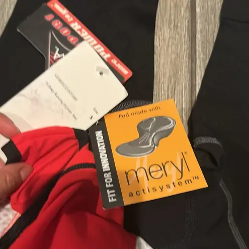 Tri body running woman , bicycle pan included size S new with tags Red and Black