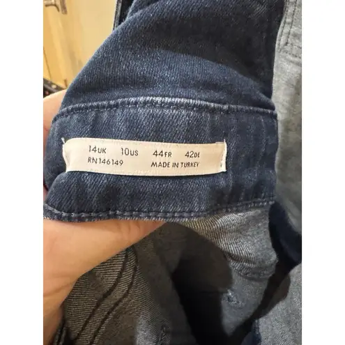 Seraphine Maternity Denim Overalls Womens Size 10 Straight Blue