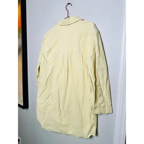 SAUNDERS x RTR Butter Yellow Collared Neck Oversized Button Up Dress Size 10