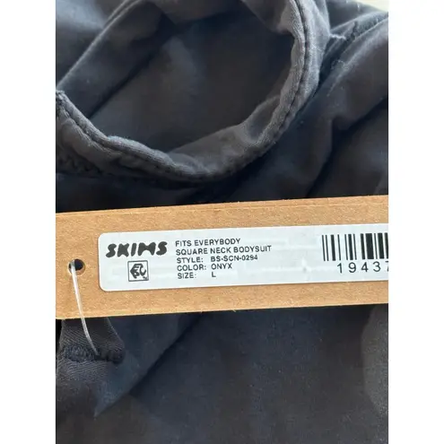 SKIMS Fits Everybody Square Neck Bodysuit Onyx Size Large