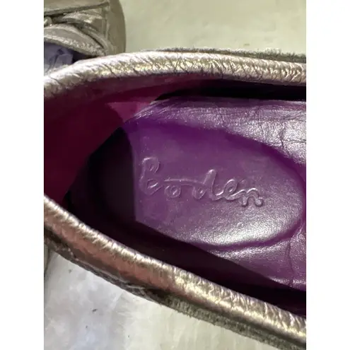 Boden Metallic Bronze Leather Loafers Women's Slip On Driving 40 Brown Size 8.5