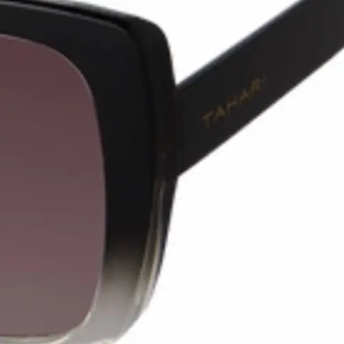 Tahari BLACK CAT EYE METAL BRIDGE GEOMETRIC SUNGLASSES