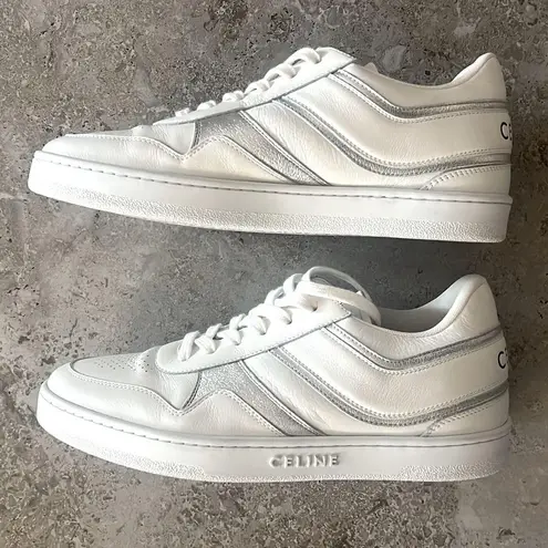 CELINE Low Wave Lace-Up Sneaker, Optic White/Silver Size 41 in Box +DustBag $750