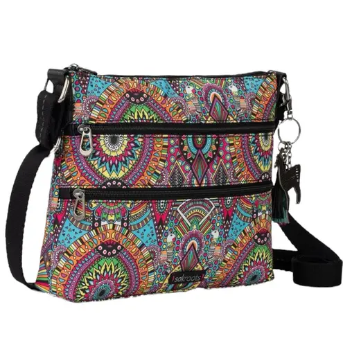 Sakroots Rainbow Wanderlust Artist Circle Eco Twill Crossbody