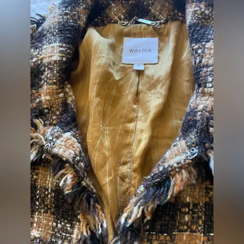 Walter Black and Carmel fringe trim blazer Black Size 8