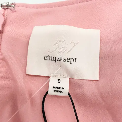 Cinq À Sept Womens Sharon Dress 8 Pink Asymmetrical Party Date Night Glam HOCO