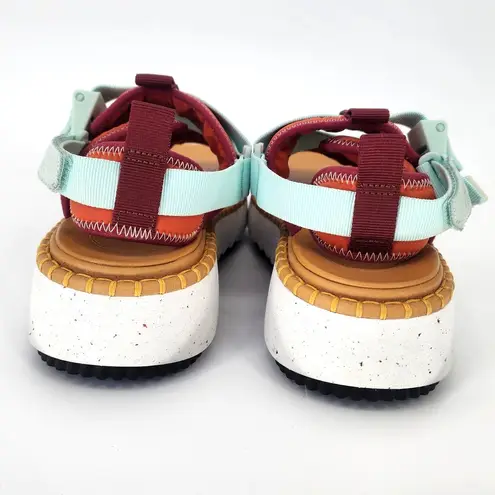 Chloé Lilli Multi-Strap Platform Sandals Orange/Teal EU 38 (US 7.5–8)