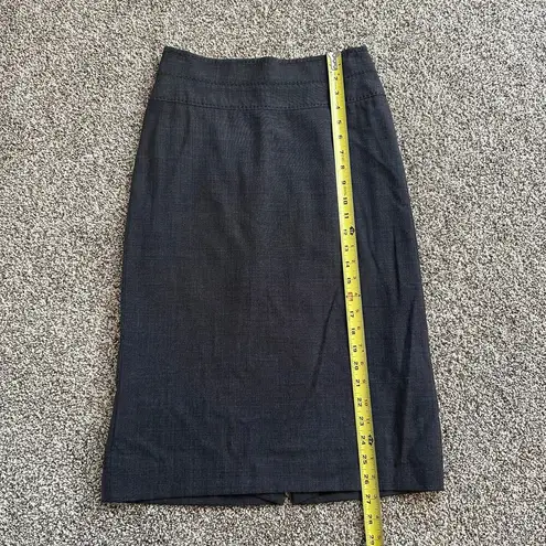 Hugo Boss charcoal gray pencil midi wool/silk skirt size 8